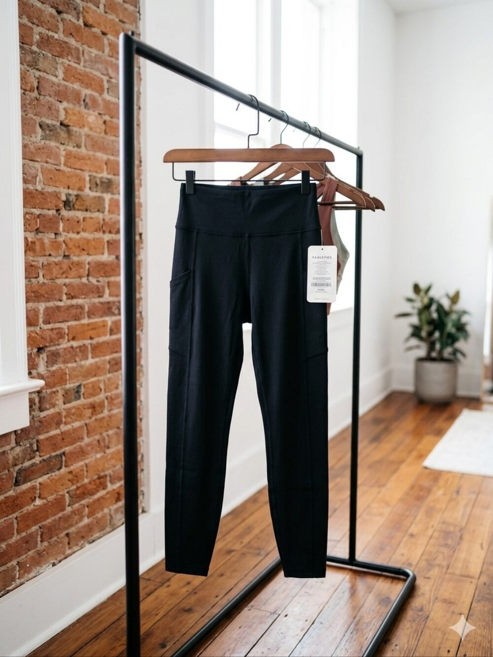 Fabletics Black Track Pants with Side Pockets